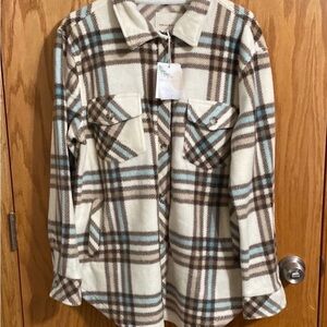 NWT Thread & Supply Cozy Plaid Jacket